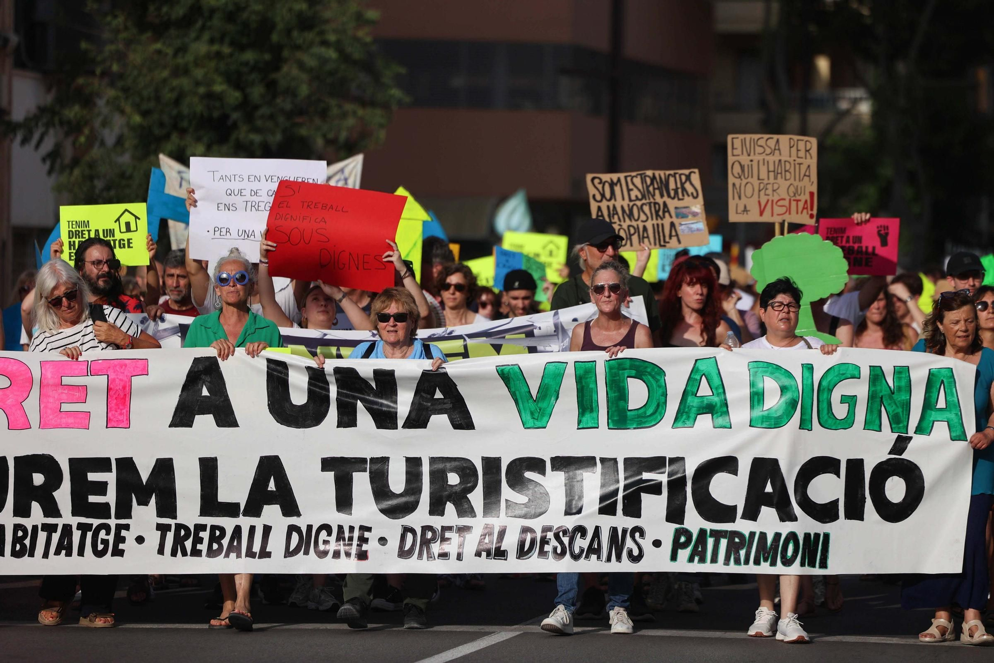 Manifestación contra la masificación turística en Ibiza