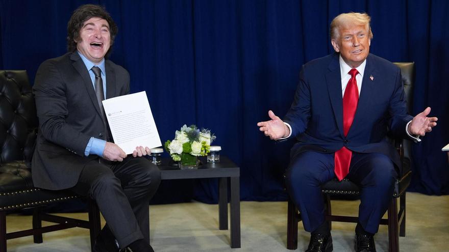 El presidente de Argentina, Javier Milei, reunido con el presidente de Estados Unidos, Donald Trump, en el marco de la Asamblea General de las Naciones Unidas.