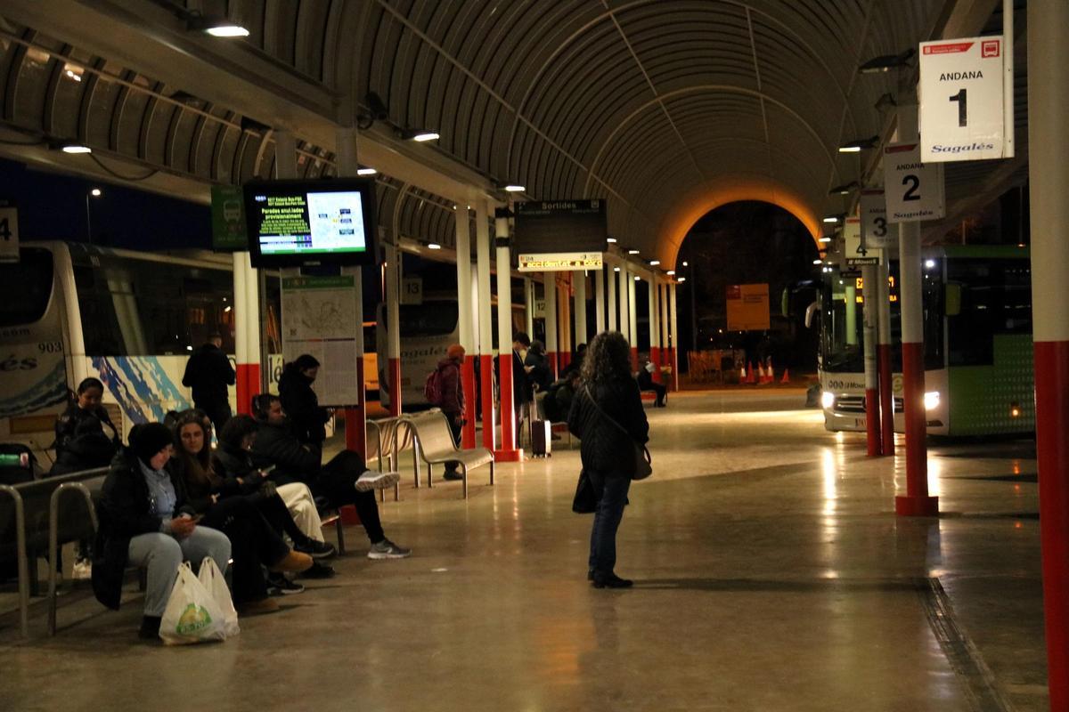 L'estació de bus de Manresa, aquest dimecres a la tarda