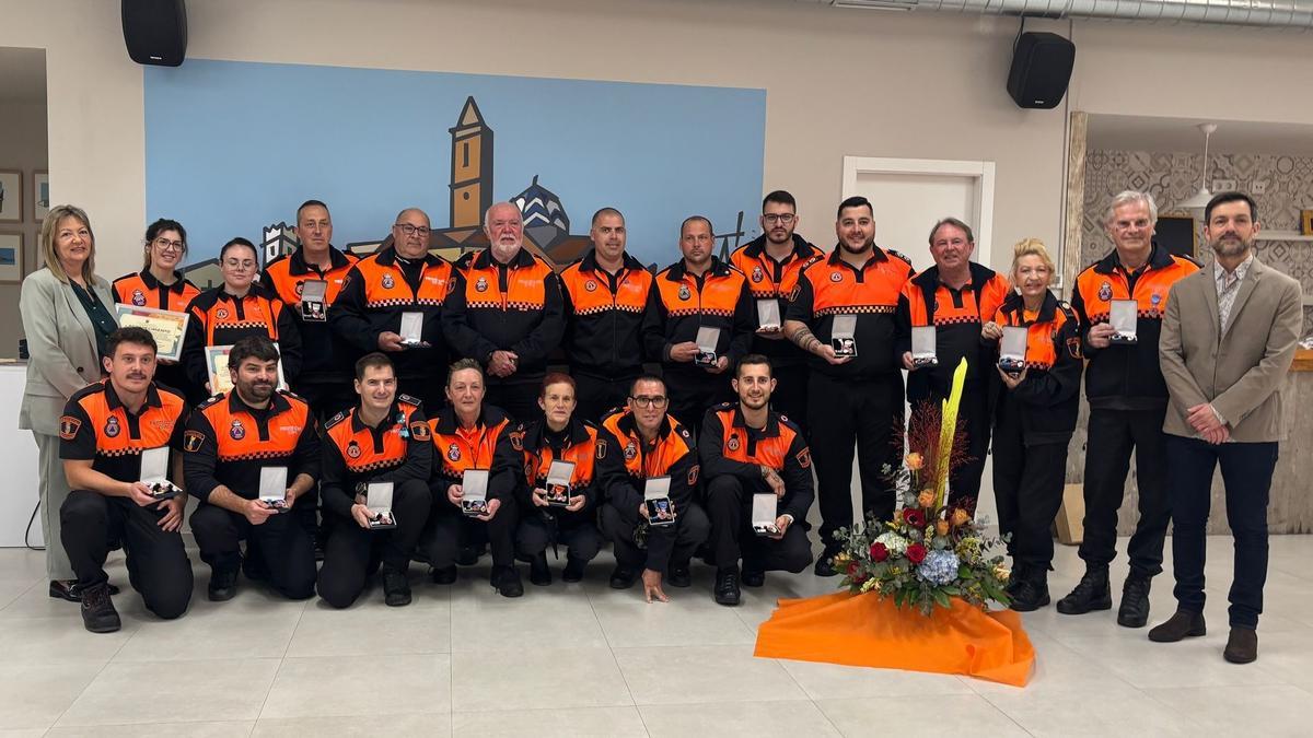 Los voluntarios de la agrupación de Protección Civil de Benitatxell