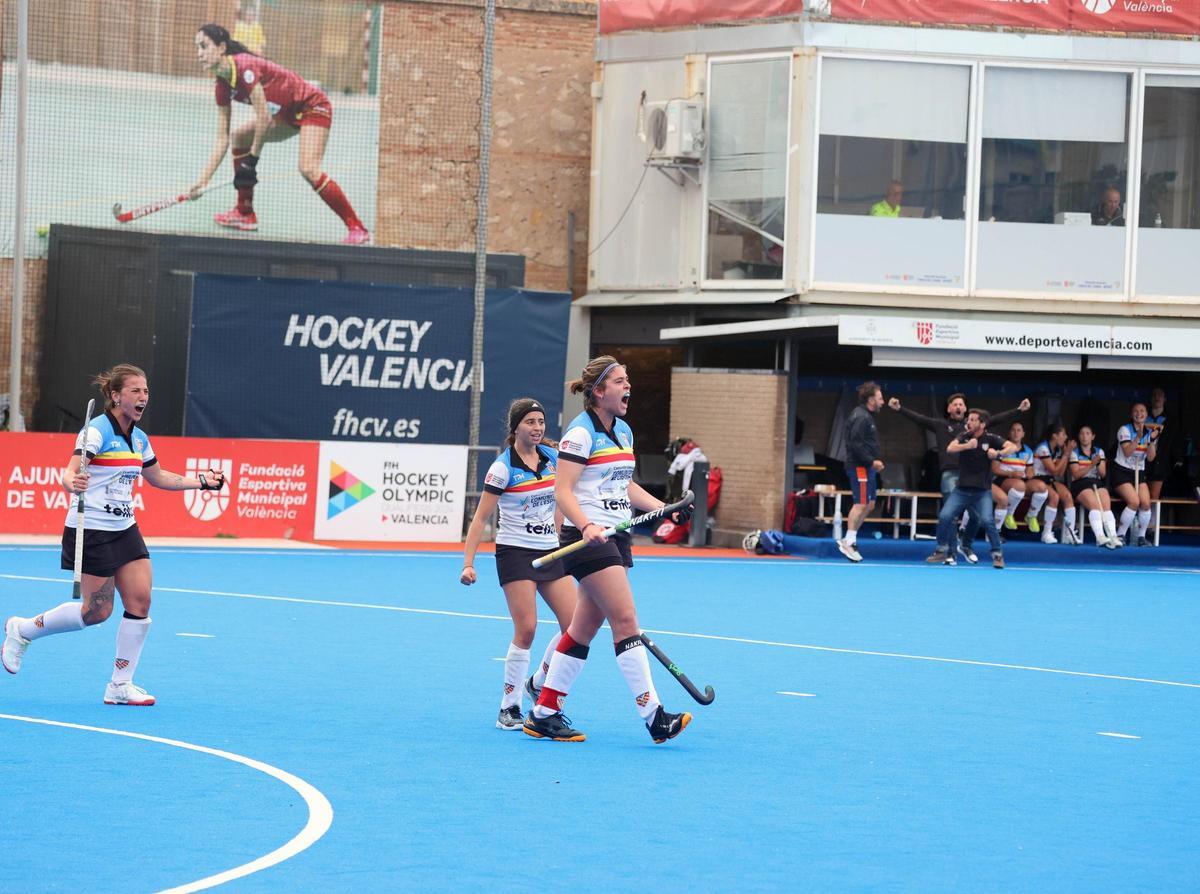 Ángela Colomer, tras marcar el gol decisivo en Beteró.