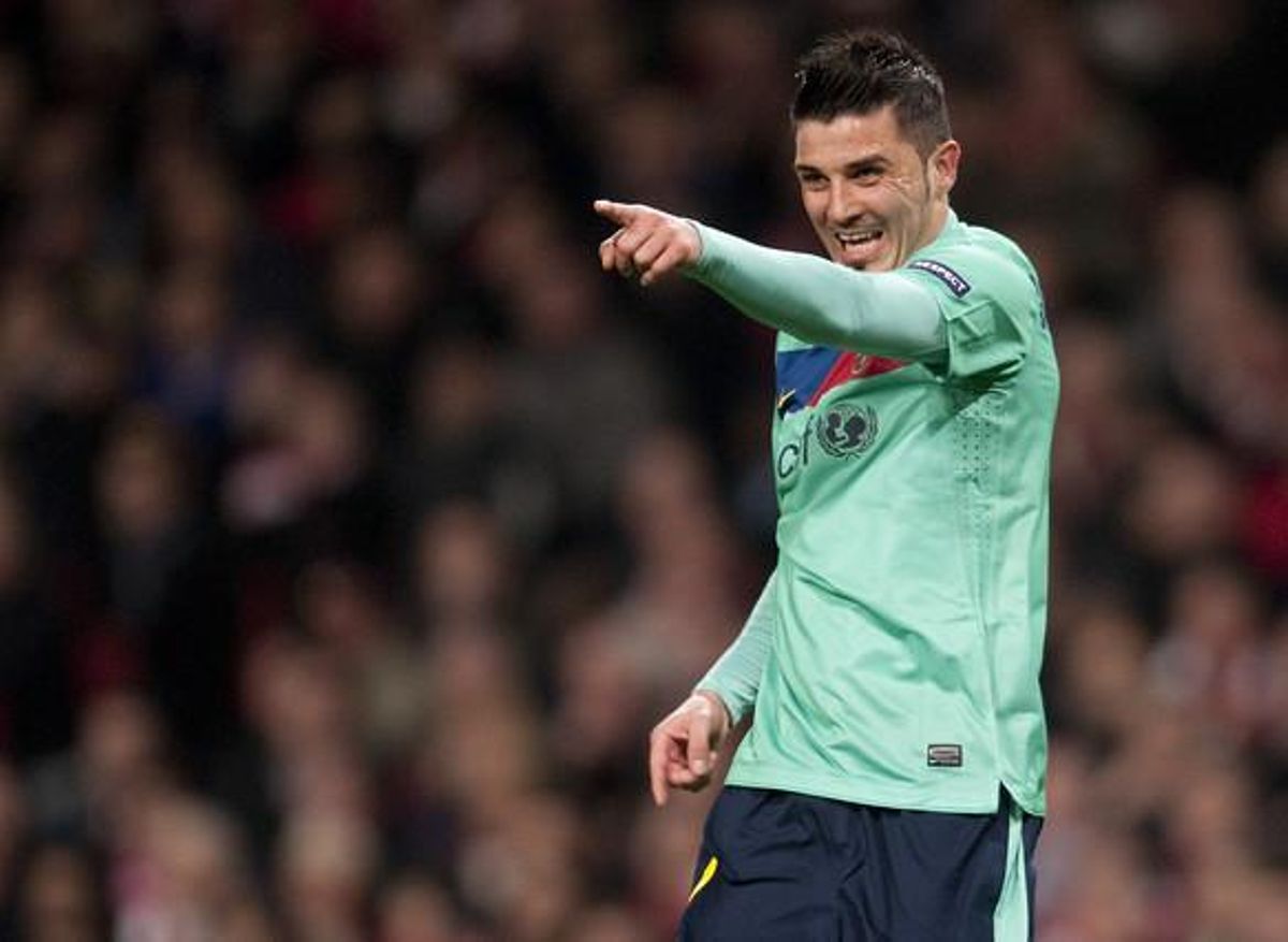 Villa, durant el partit davant l’Arsenal, dimecres passat. Villa, durant el partit davant l’Arsenal, dimecres passat.