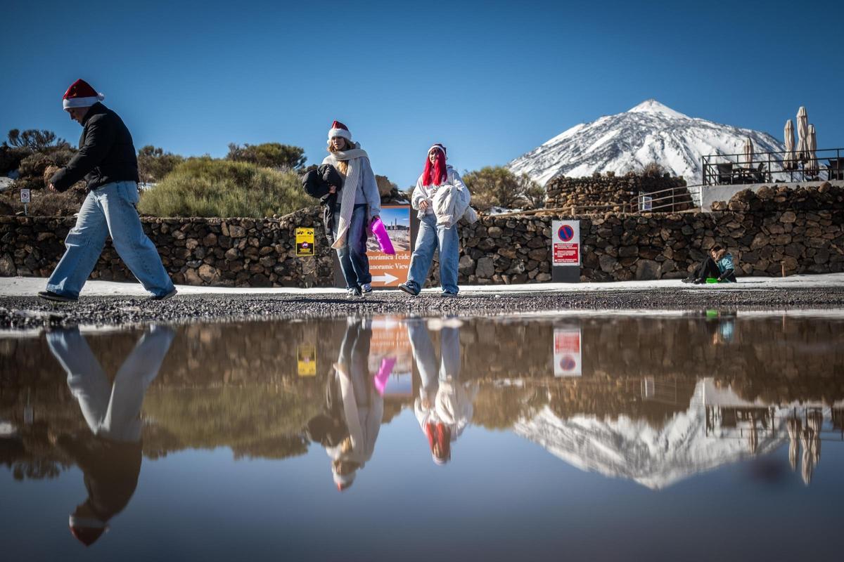 Operación nevada en el Teide