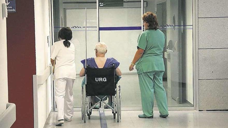 Personal de enfermería en un hospital del Sergas.