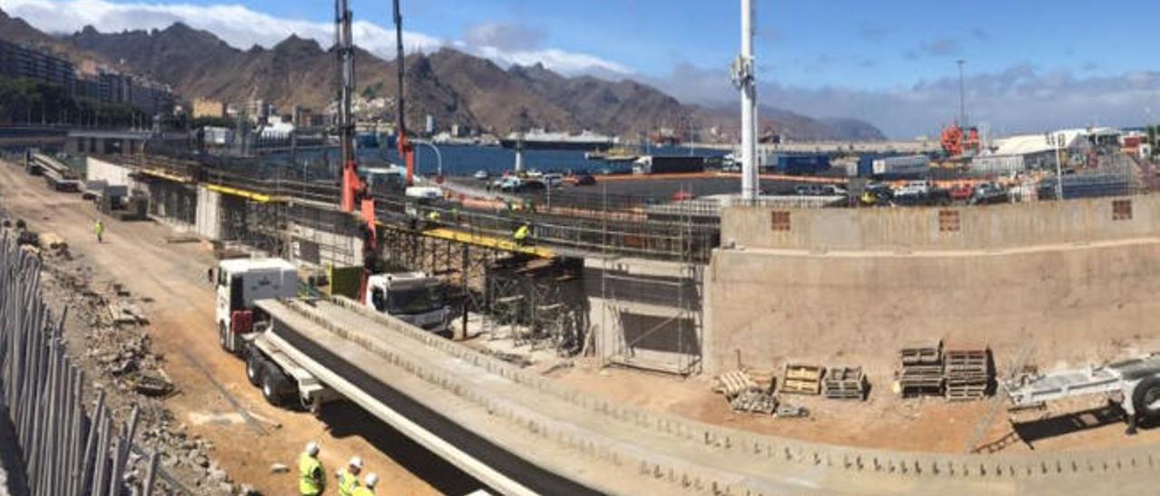 Las obras de la Vía Litoral, que ejecuta la Consejería de Obras Públicas en Santa Cruz de Tenerife