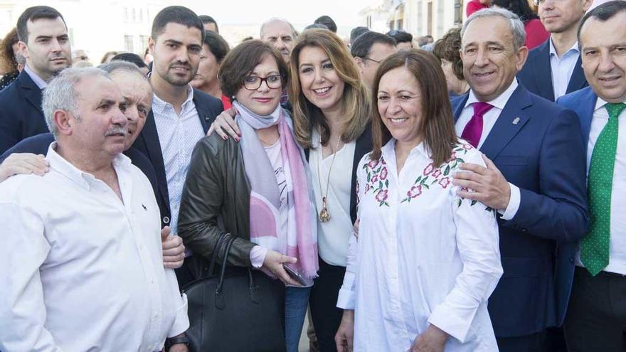 Susana Díaz, durante su visita a Fuente de Piedra.