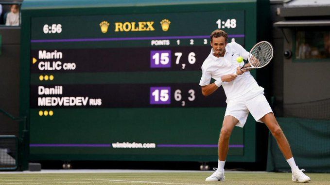 Medvedev, en su última participación en Wimbledon.