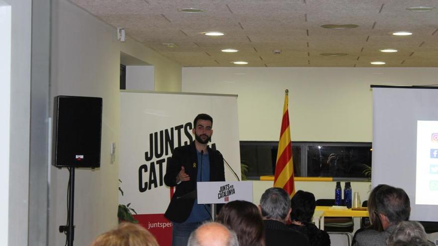 Acte protagonitzat pel cap de llista de Junts per Catalunya-Sant Julià de Ramis i Medinyà, Josep Arbat.