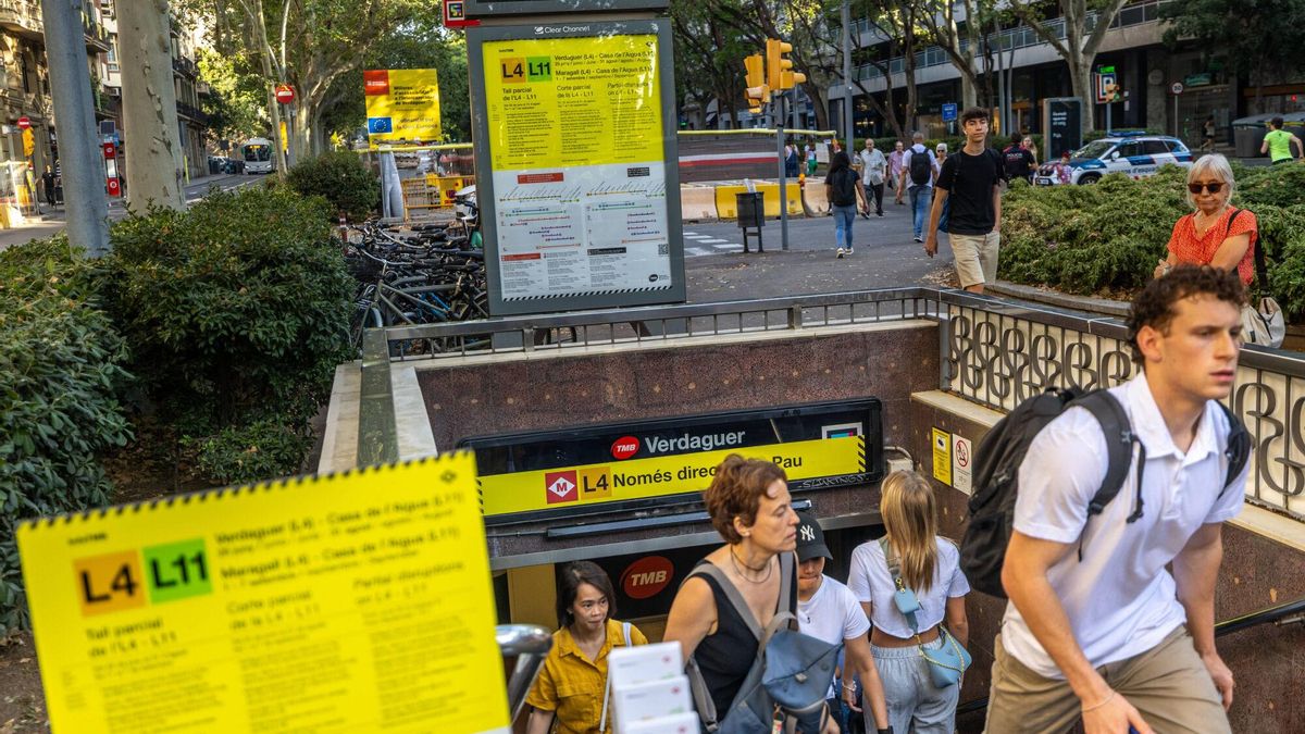 Cinco estaciones de la L4 del metro de Barcelona reabren el lunes 1 de septiembre