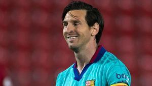 Messi, en el duelo del Barça en Mallorca.