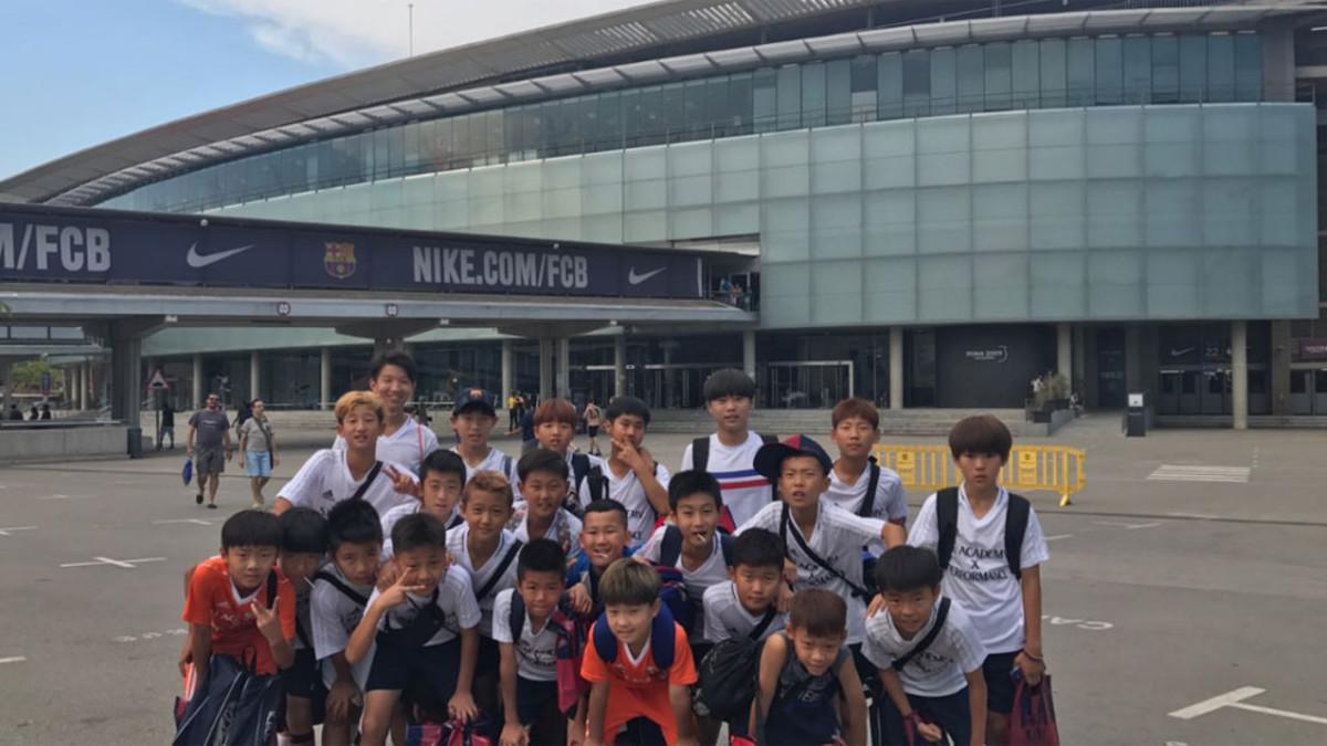 Los niños coreanos tuvieron la oportunidad la temporada pasada de visitar el Camp Nou
