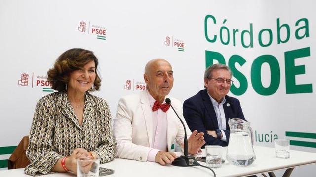 Carmen Calvo, Antonio Hurtado y Fernando Martínez, en el acto.