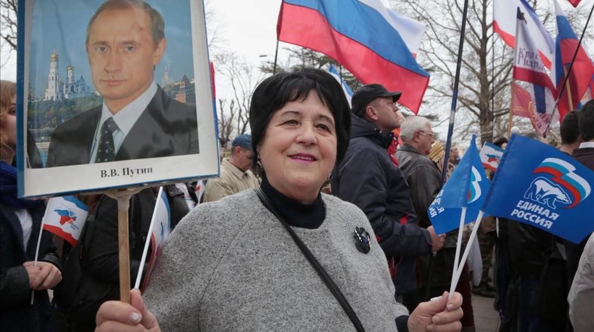 Conmemoración del aniversario de la anexión de Crimea en Simferopol. Conmemoración del aniversario de la anexión de Crimea en Simferopol.