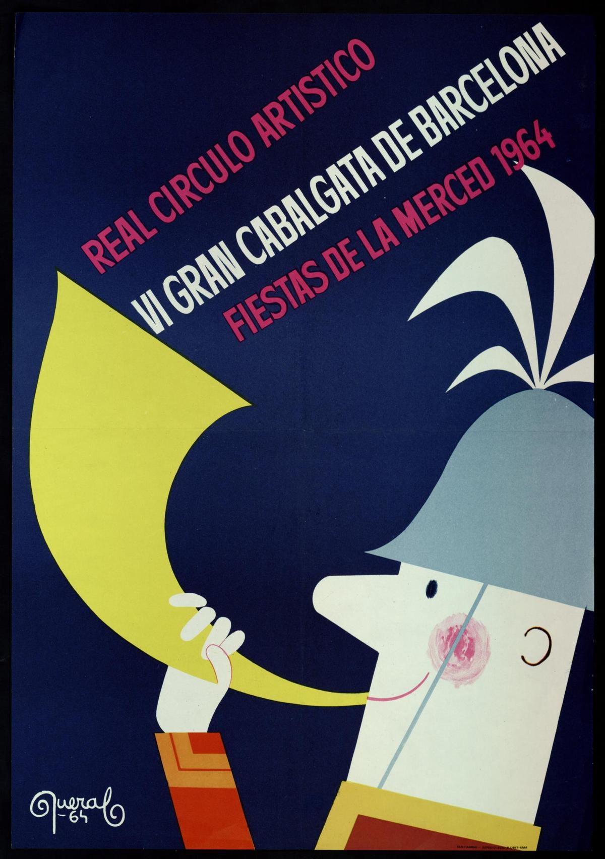 Cartel de la cabalgata de las fiestas de la Mercè de 1964