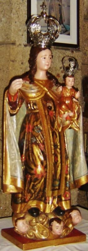 Virxe do Carme clásica, que se conserva na igrexa de S. Martiño de Moaña.   | M.U.