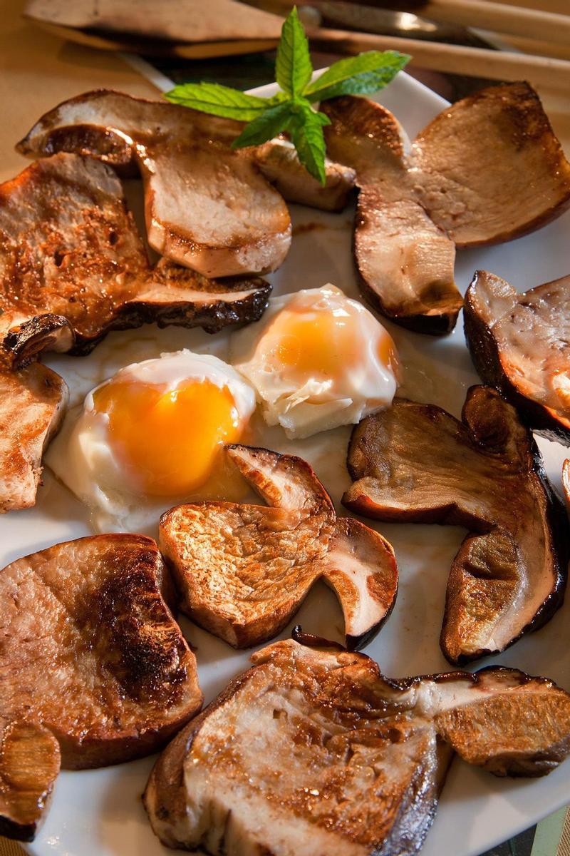 Gurumelos y boletus a la plancha