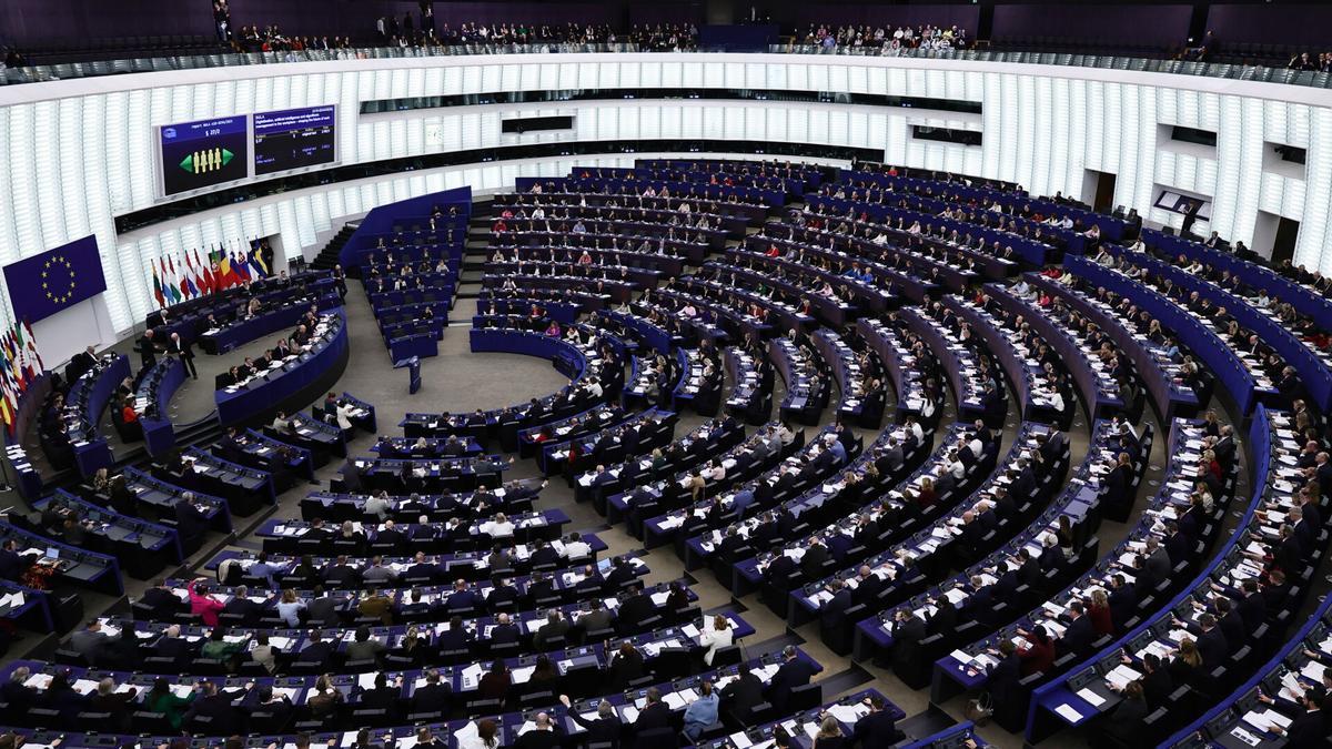 El hemiciclo del Parlamento Europeo en Estrasburgo.