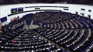 El hemiciclo del Parlamento Europeo en Estrasburgo, este miércoles.