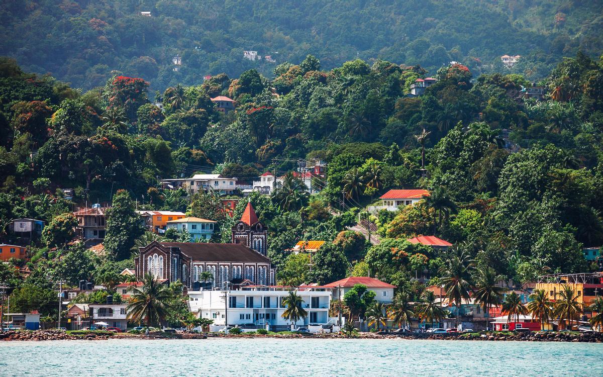 Vista de la costa de Port Antonio, en Jamaica.