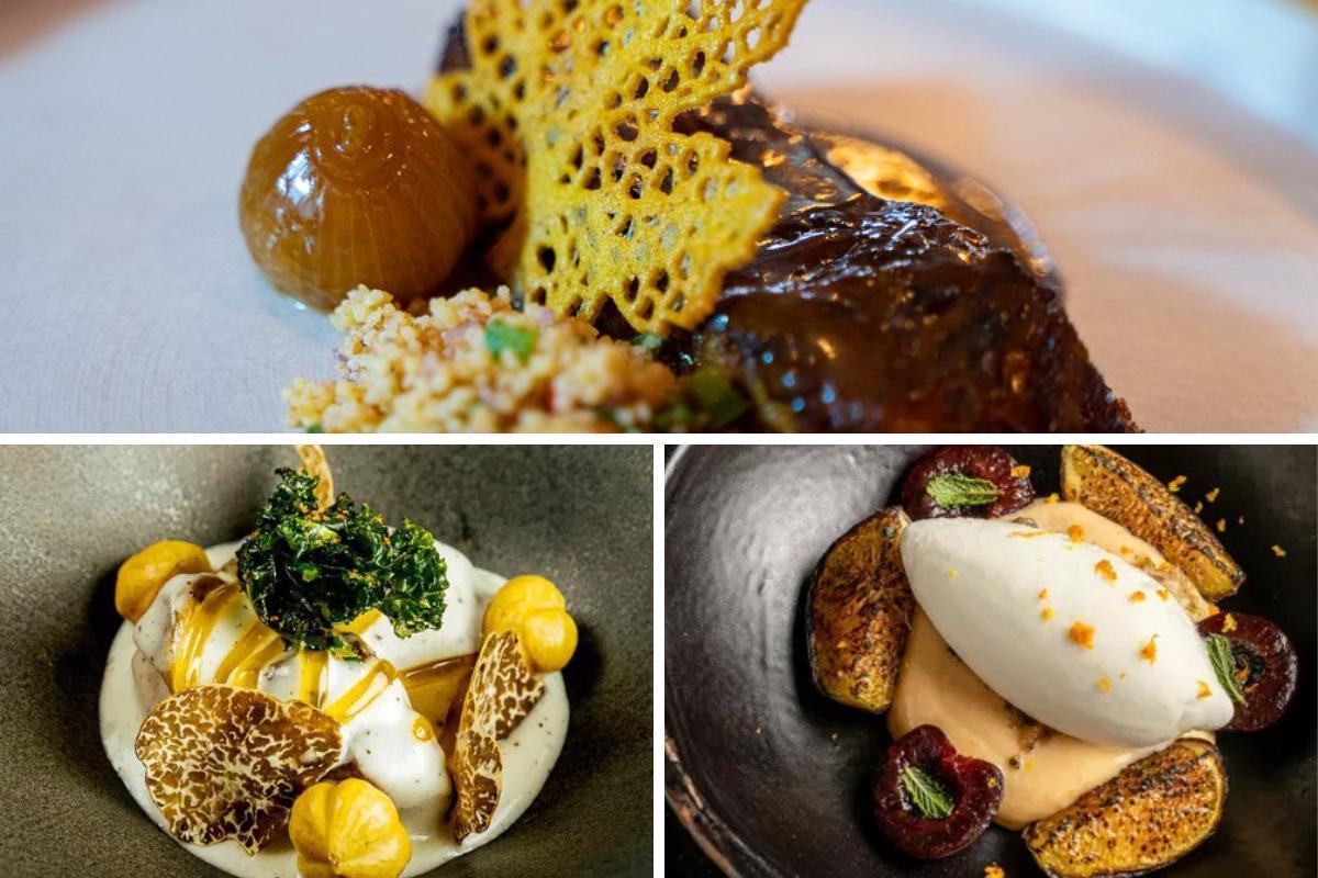 Una selección de los platos preparados por algunos de los restaurantes murcianos recomendado por la Guía Michelin.