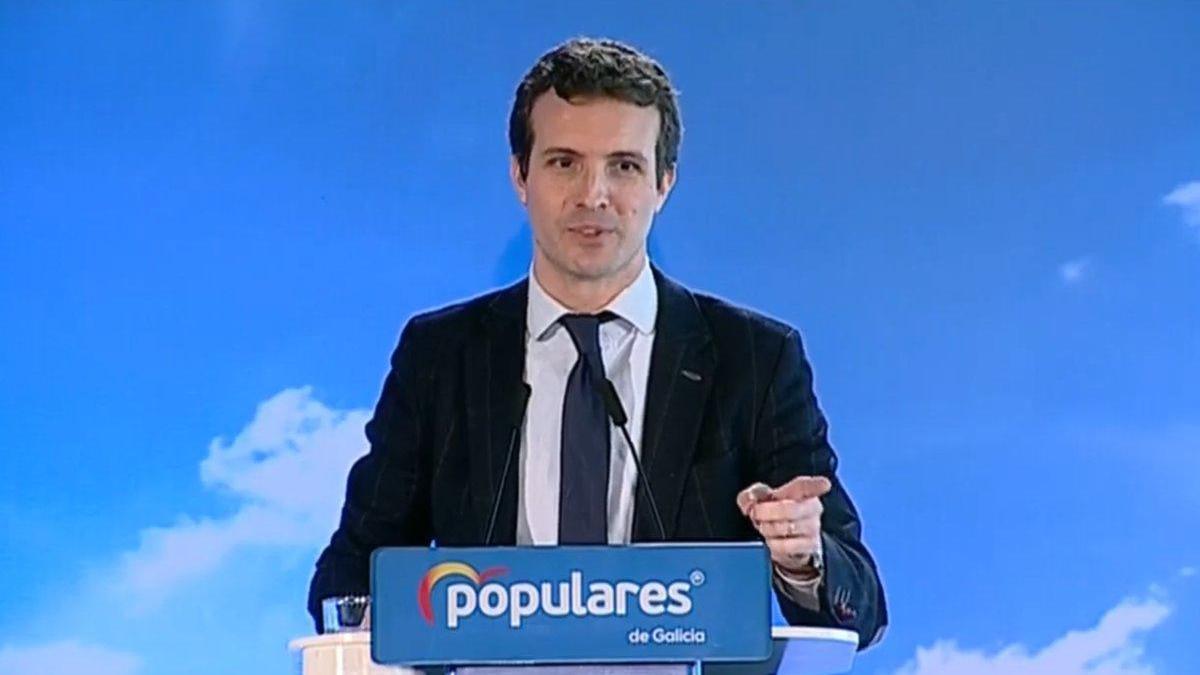 Casado dice que &#039;no hace falta que vuelva Iglesias&#039; porque &#039;ya está Sánchez, que es lo mismo&#039;