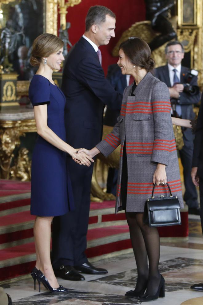 Eva Fernández durante una recepción en el Palacio de la Zarzuela en 2016.