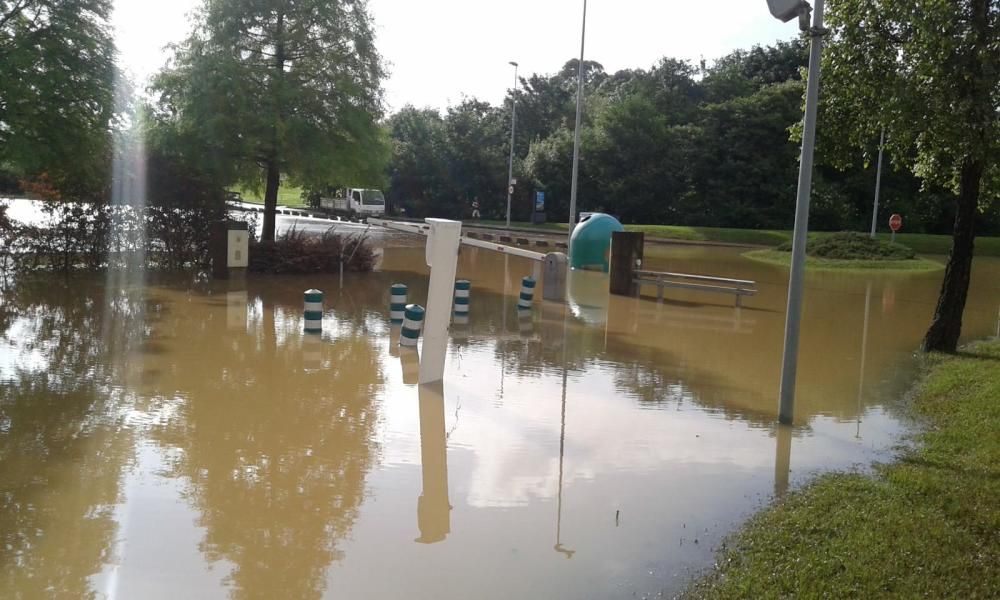 Inundación en el campus de Gijón