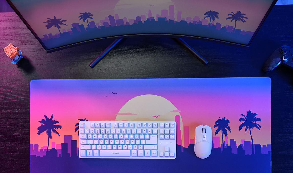 GXTrust presenta el GXT 882 Miami: un pack de teclado y ratón inalámbricos y una alfombrilla XXL.