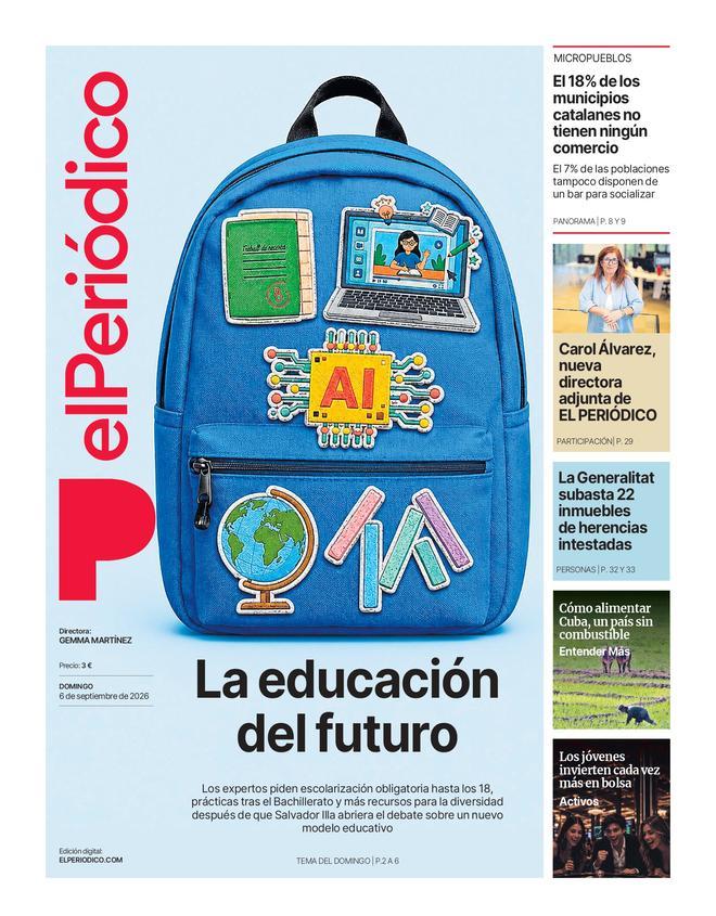 La portada de EL PERIÓDICO del 6 de septiembre de 2026