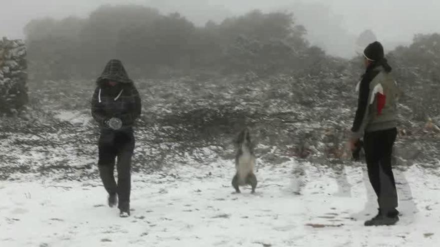 Nieva en la sierra de Aitana