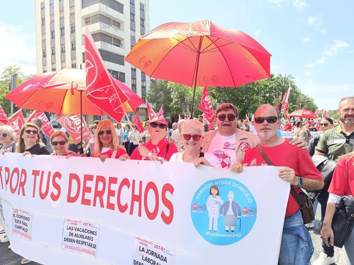 Marcha de UGT SP en defensa del Servicio de Ayuda a Domicilio.