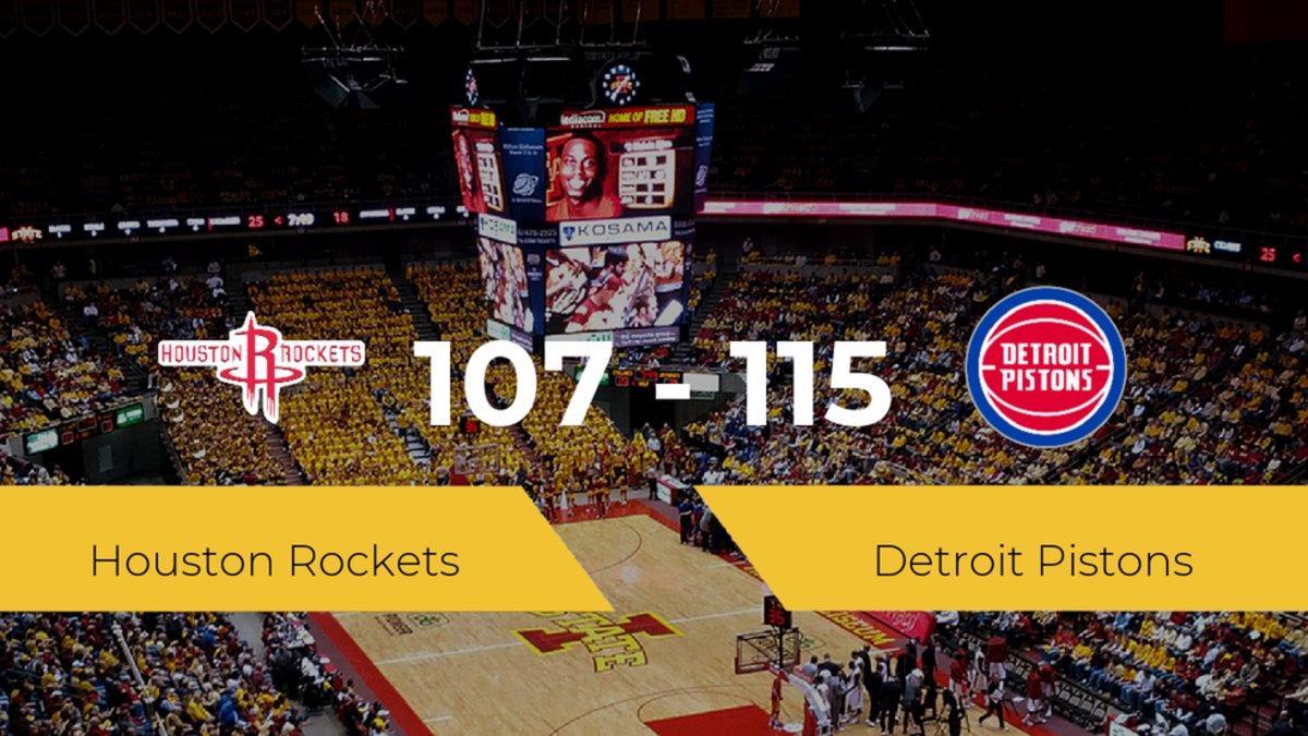 Detroit Pistons se hace con la victoria en el Toyota Center contra Houston Rockets por 107-115