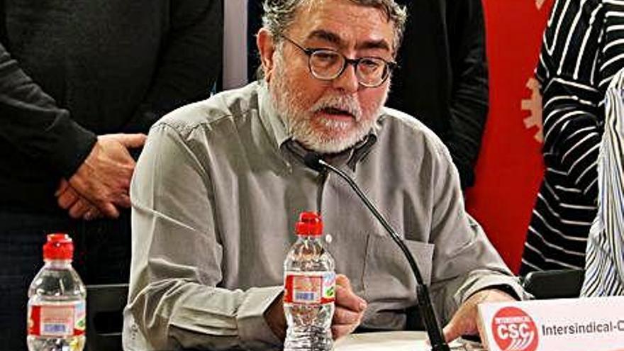 El secretari general de la Intersindical-CSC, Carles Sastre