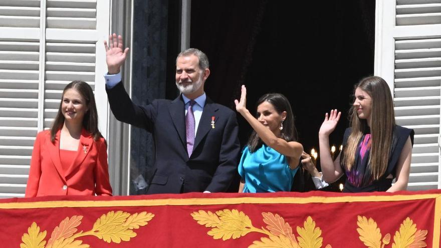 La Familia Real, el pasado 19 de junio, en el décimo aniversario de la proclamación de Felipe VI.