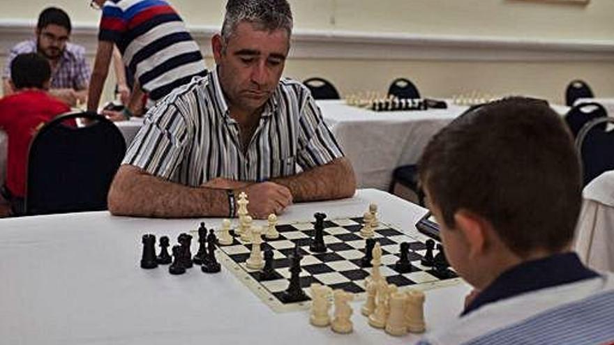 Imagen de una partida del torneo celebrado ayer.