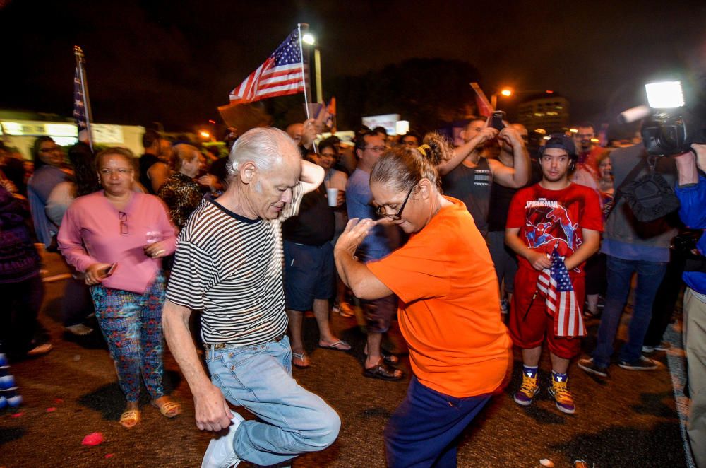 El exilio cubano celebra la muerte de Fidel Castro