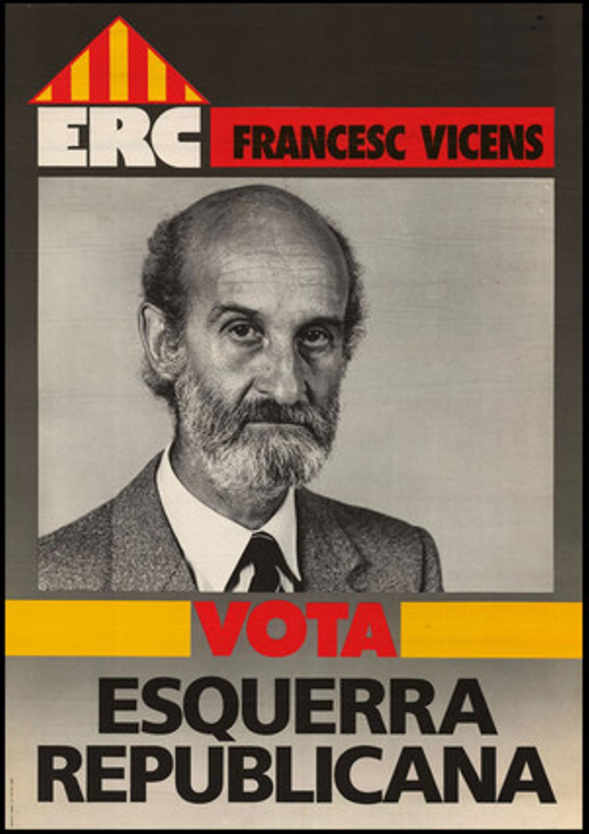 Cartell d’ERC per a les eleccions generals del 1986.