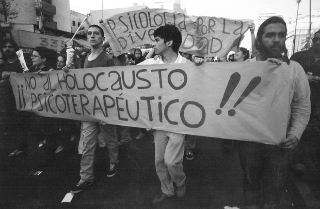 'Anarchivo sida': manifestación en Santiago de Chile en los 90