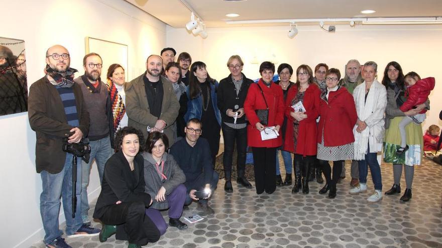 Alguns dels artistes presents a la inauguració