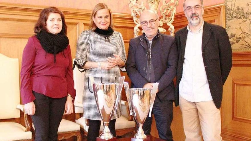 Un instante de la presentación de la Copa Deputación que tuvo lugar en el Pazo Provincial.