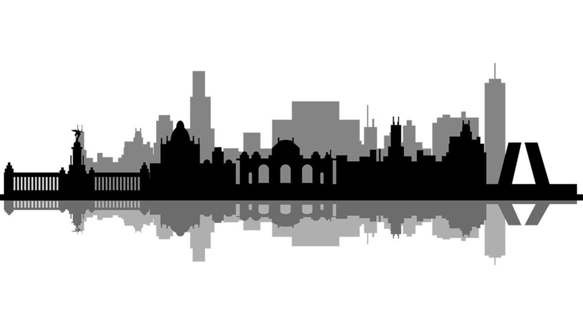 Silueta de la ciutat de Madrid.