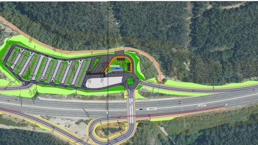 La Xunta anuncia el tercer proyecto de aparcamiento disuasorio en la explanada de la futura área de servicio