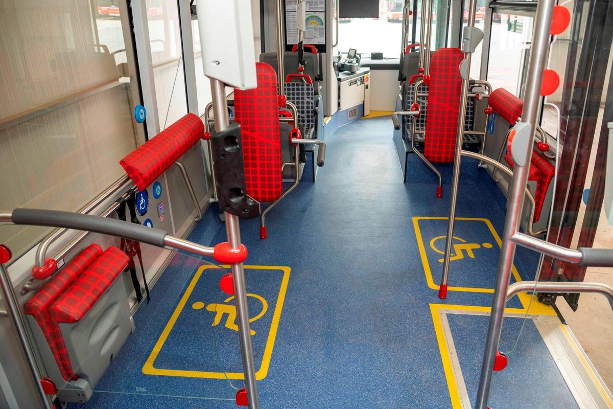 Interior de un bus de TMB