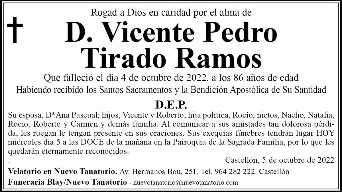 D. Vicente Pedro Tirado Ramos