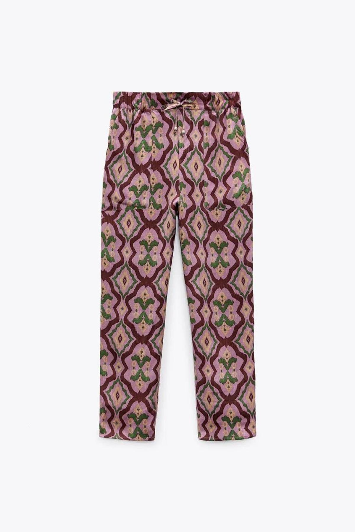 Pantalón fluido con estampado