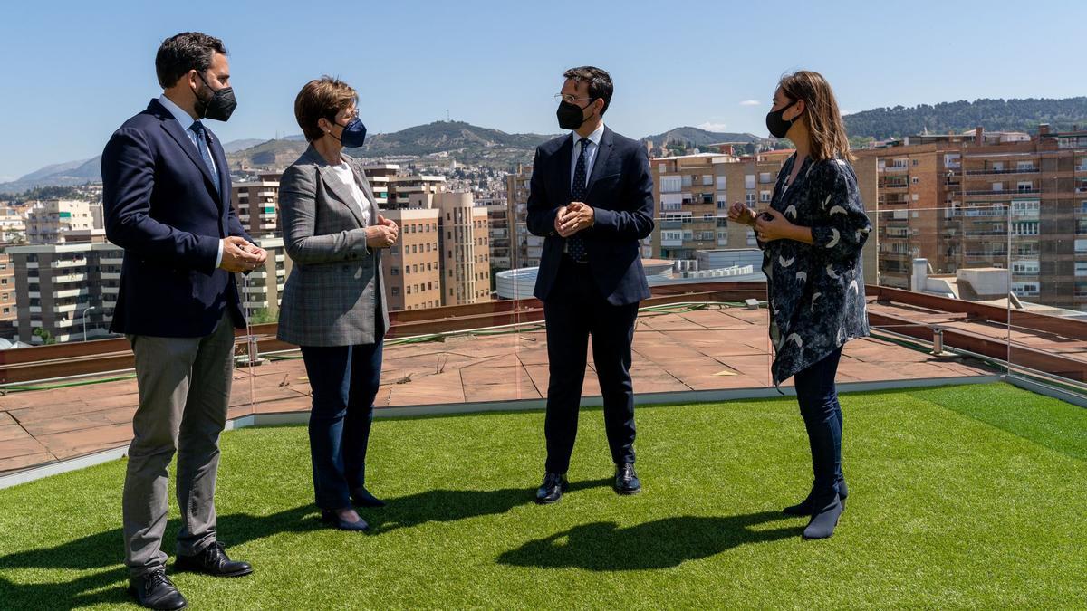 Los portavoces del PSOE en los ayuntamientos de Málaga, Almería, Granada y Córdoba.