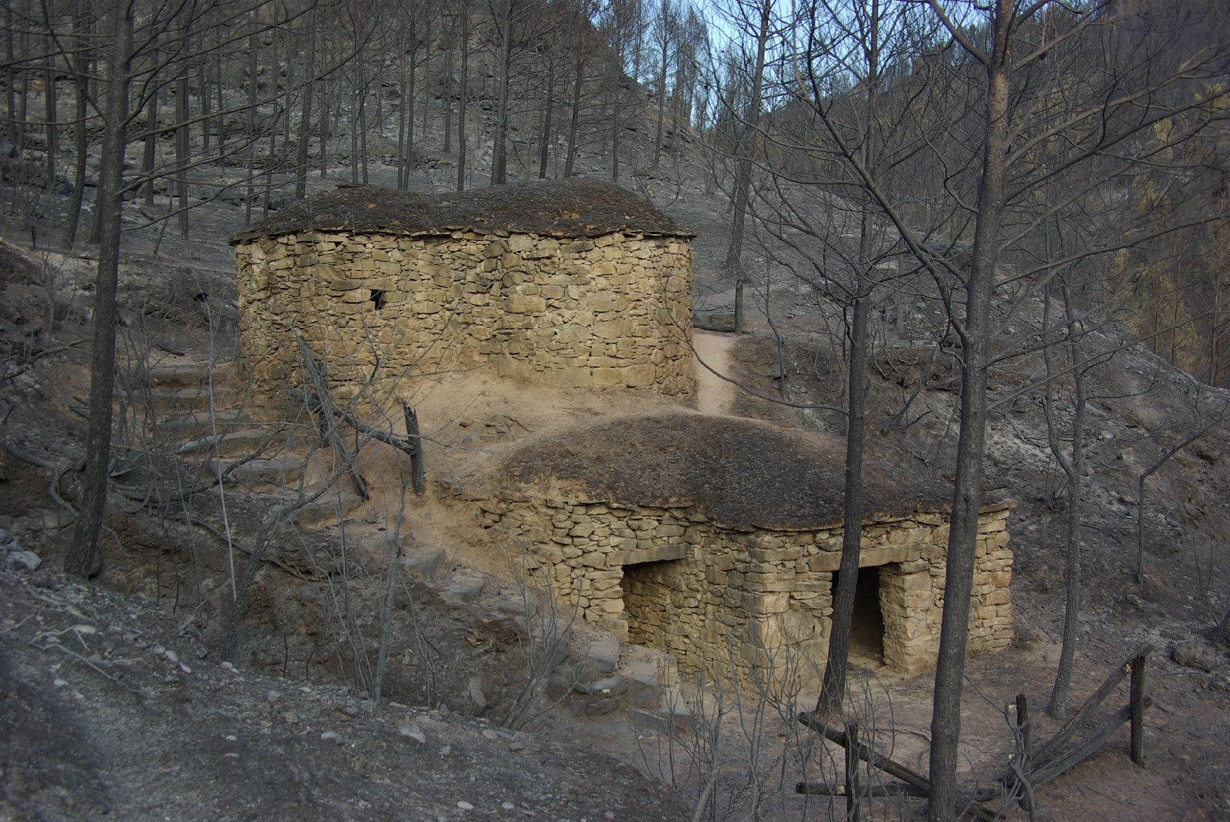 El foc envolta de cendra les tines de la Vall del Flequer