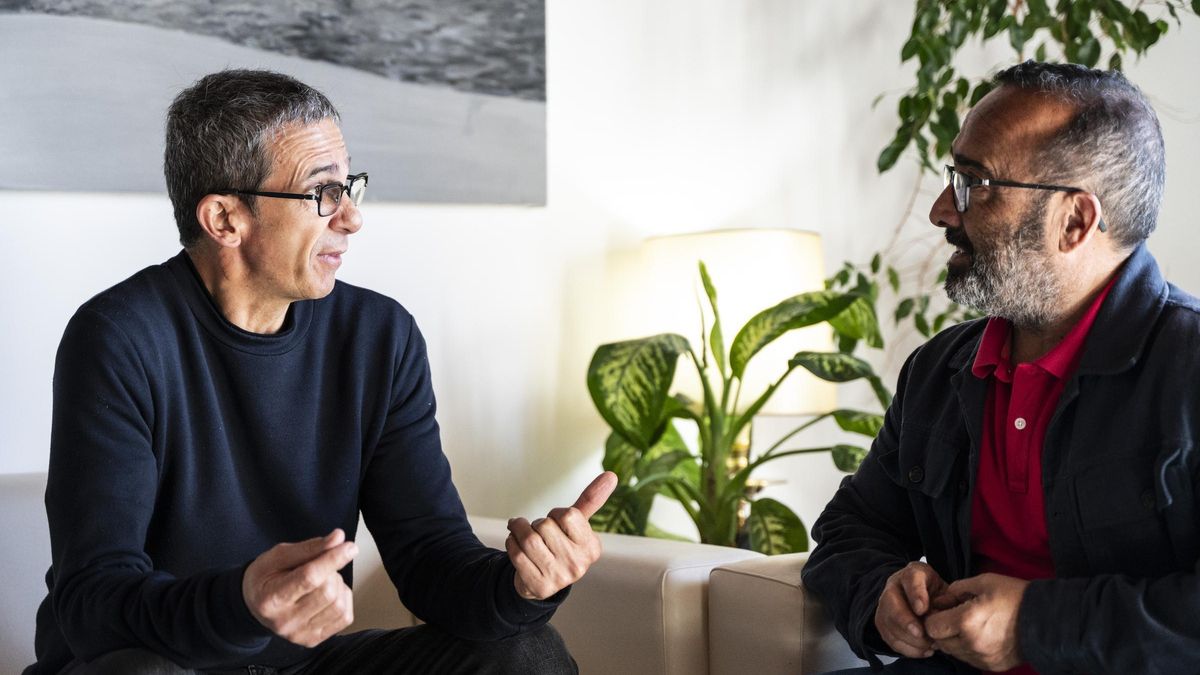 Alejandro Salade, el presidente de la fundación Miguel de Molina mantuvo un encuentro con el mandatario de la Diputación de Cáceres, Miguel Ángel Morales .