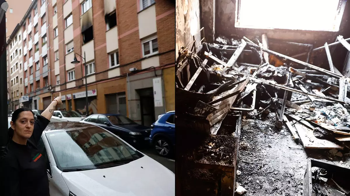Una mujer salva su vida y la de su hija tras saltar por la ventana en La Calzada: su perra, que falleció, les salvó la vida