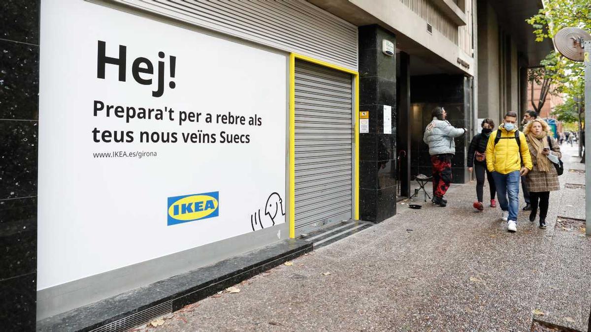 La futura botiga d’Ikea al carrer Joan Maragall de la ciutat de Girona.